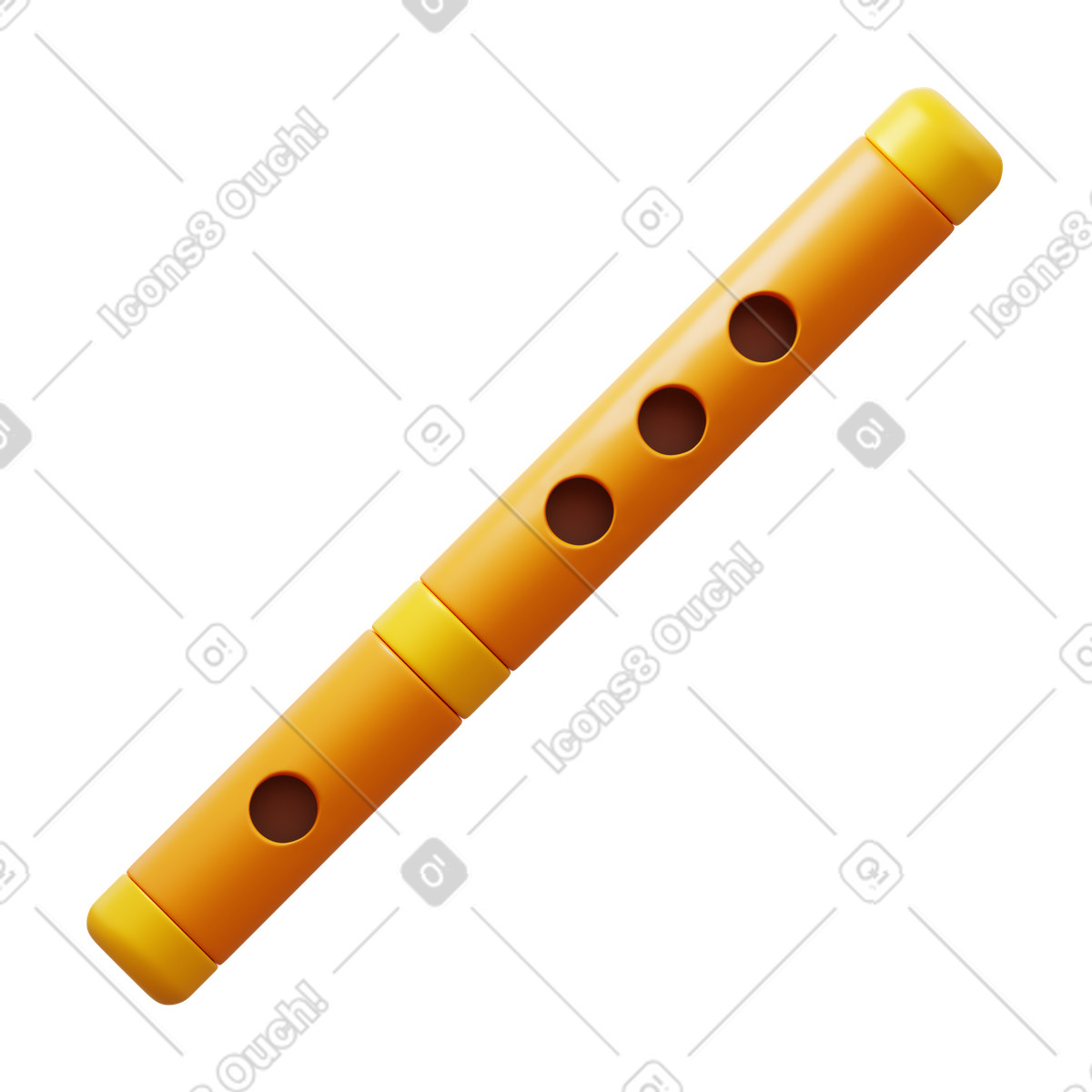 3D Fluency スタイルの Flute のイラストをPNG、SVG形式でダウンロード