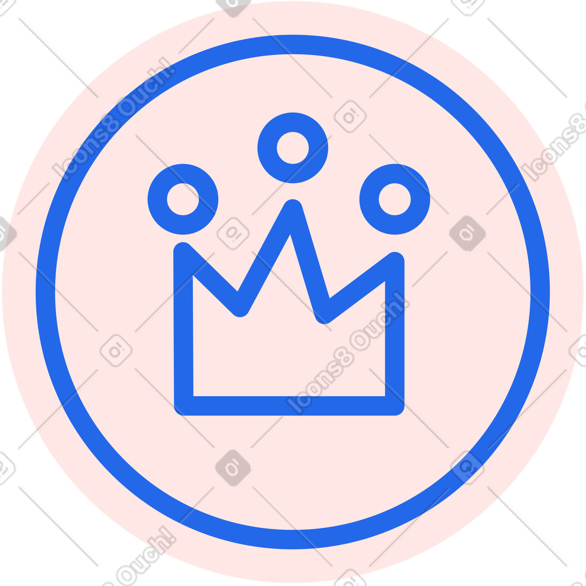 下载 Kingdom 风格的 Sticker with crown 插画，支持 PNG、SVG 格式