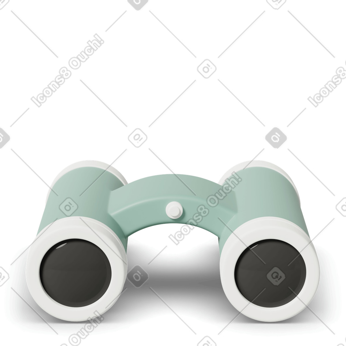 3D Casual life スタイルの Green binoculars のイラストをPNG、SVG形式でダウンロード