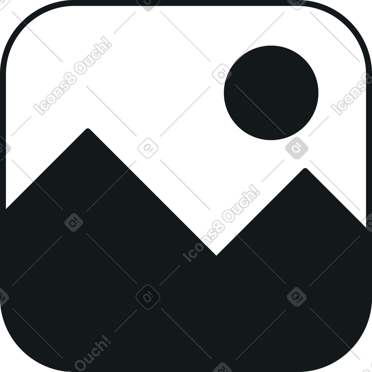 Ilustración Icono de imagen en estilo Midnight a descargar en PNG y SVG
