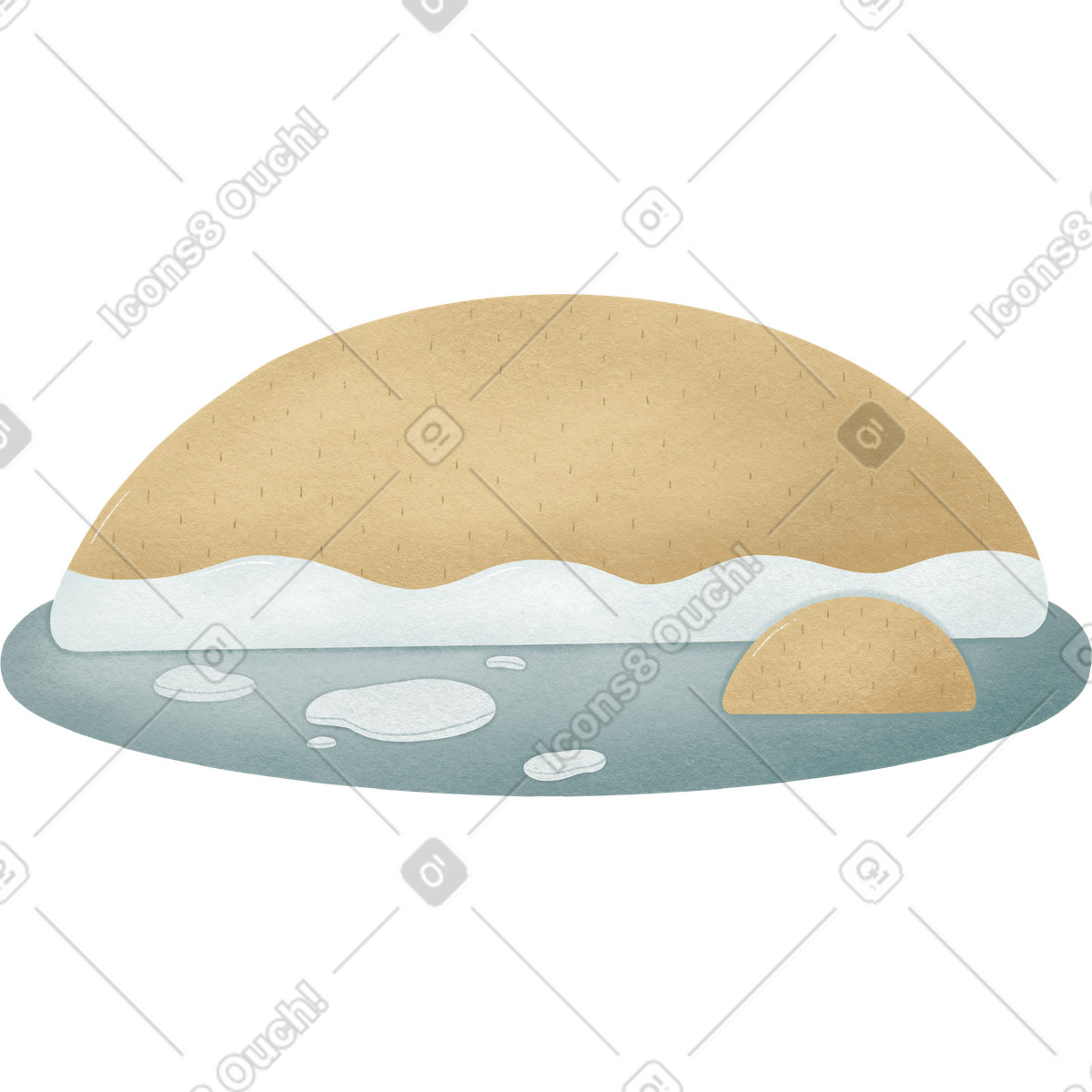 Land with snow-Illustration im Woolly-Stil als Download in PNG, SVG