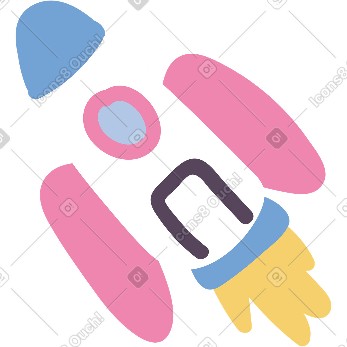 下载 Pluto 风格的 飞船 插画，支持 PNG、SVG 格式