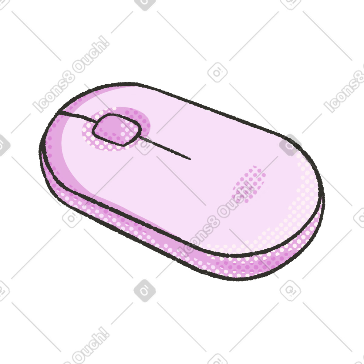 Mouse illustrazione in stile Dots scarica in PNG, SVG