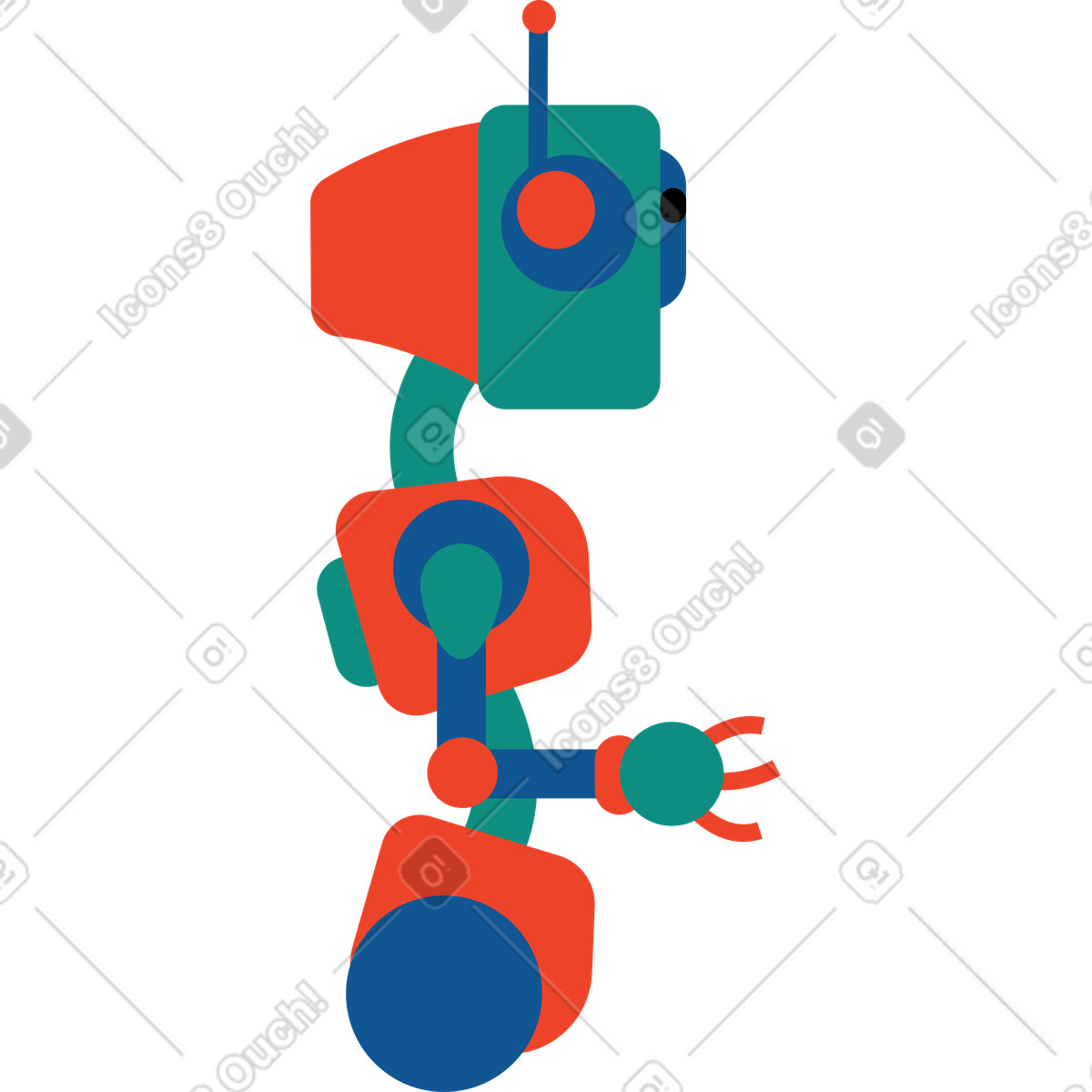 Ilustração de Robô em no estilo Polar para baixar em PNG, SVG