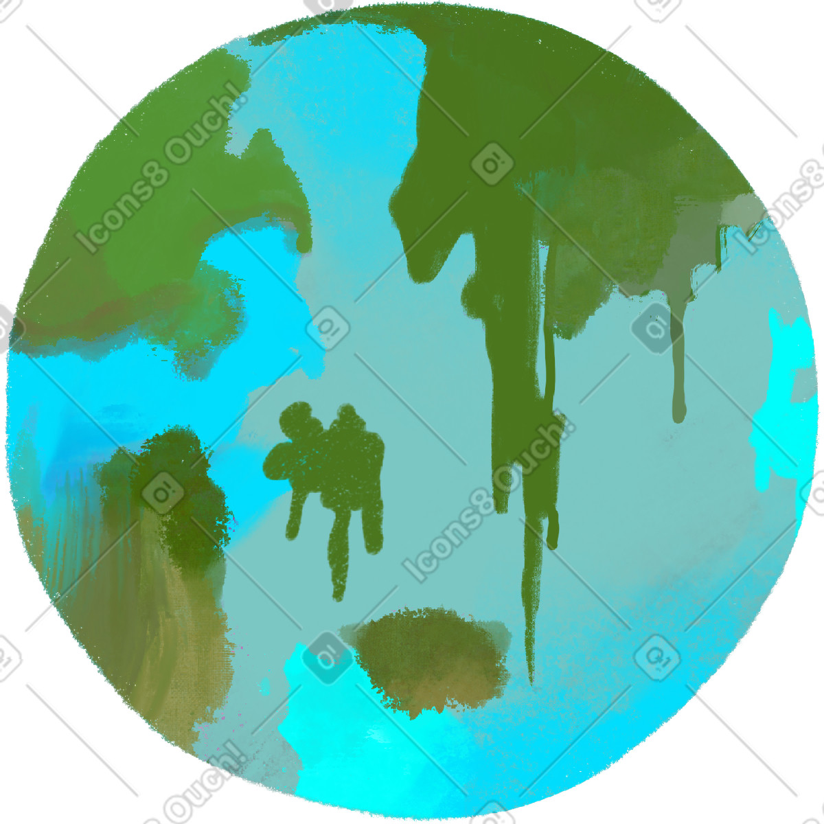 Earth illustration clipart image showcasing the planet in vibrant graphics