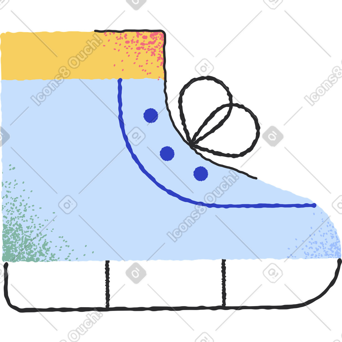 Pablo スタイルの スケート靴 のイラストをPNG、SVG形式でダウンロード