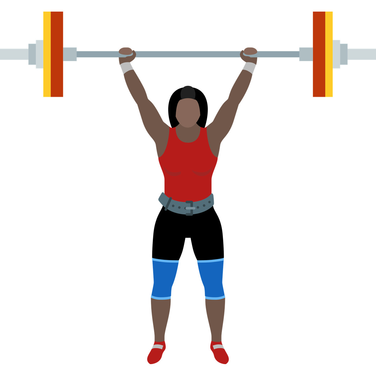Woman with barbell-Illustration im Fogg-Stil als Download in PNG, SVG
