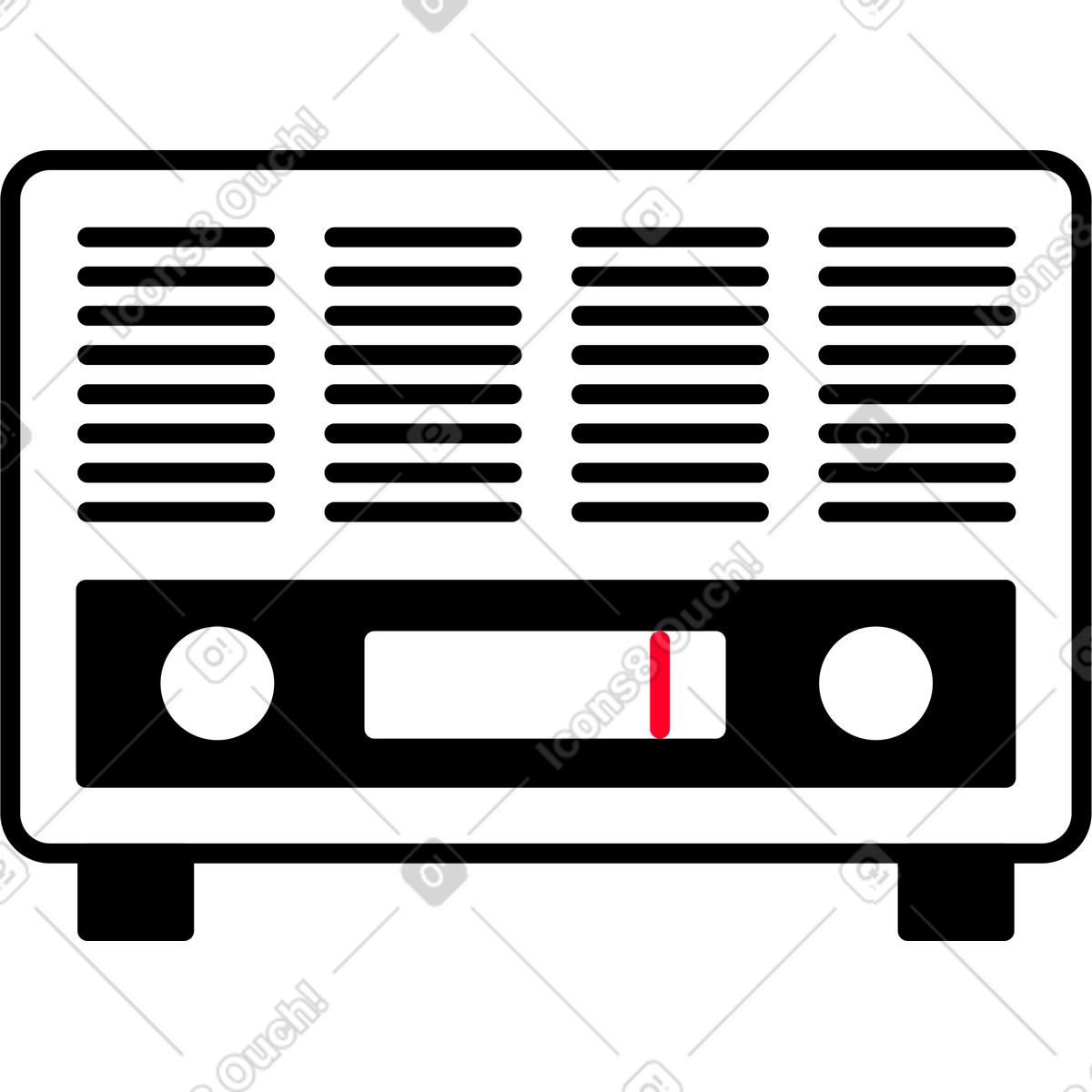 Ilustración Radio en estilo Transistor a descargar en PNG y SVG