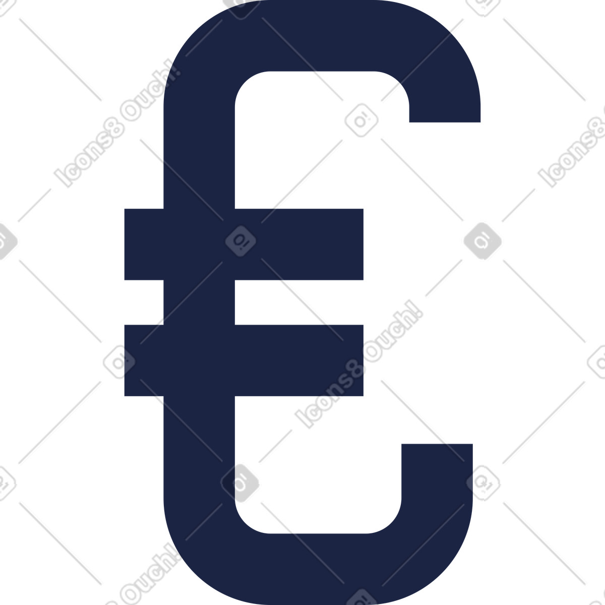Euro-Illustration im Urban Line-Stil als Download in PNG, SVG