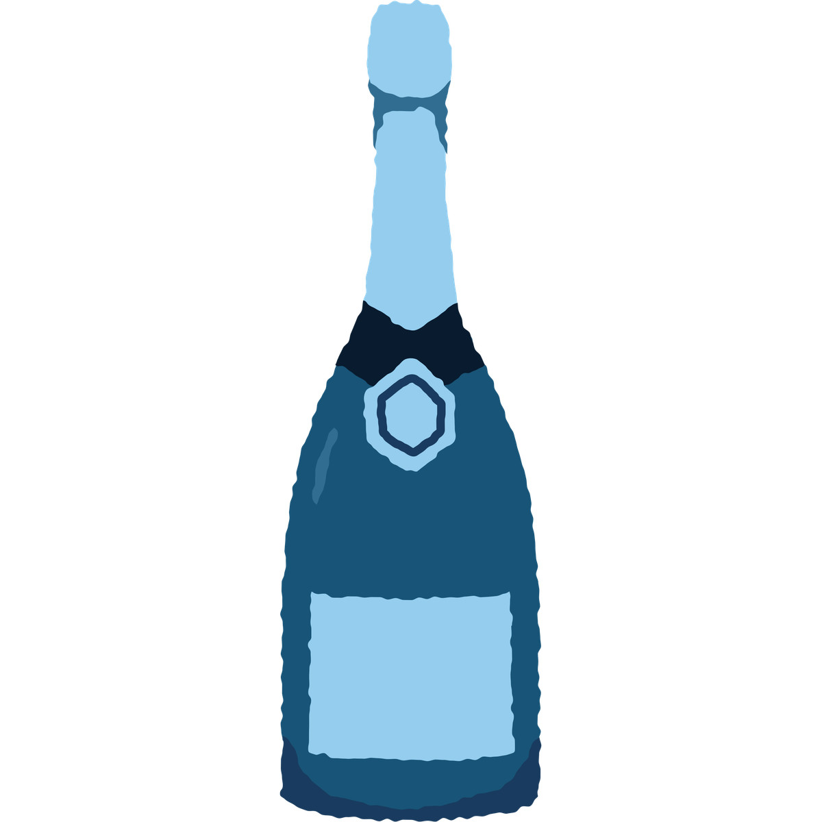 下载 Cherry 风格的 Champagne bottle 插画，支持 PNG、SVG 格式