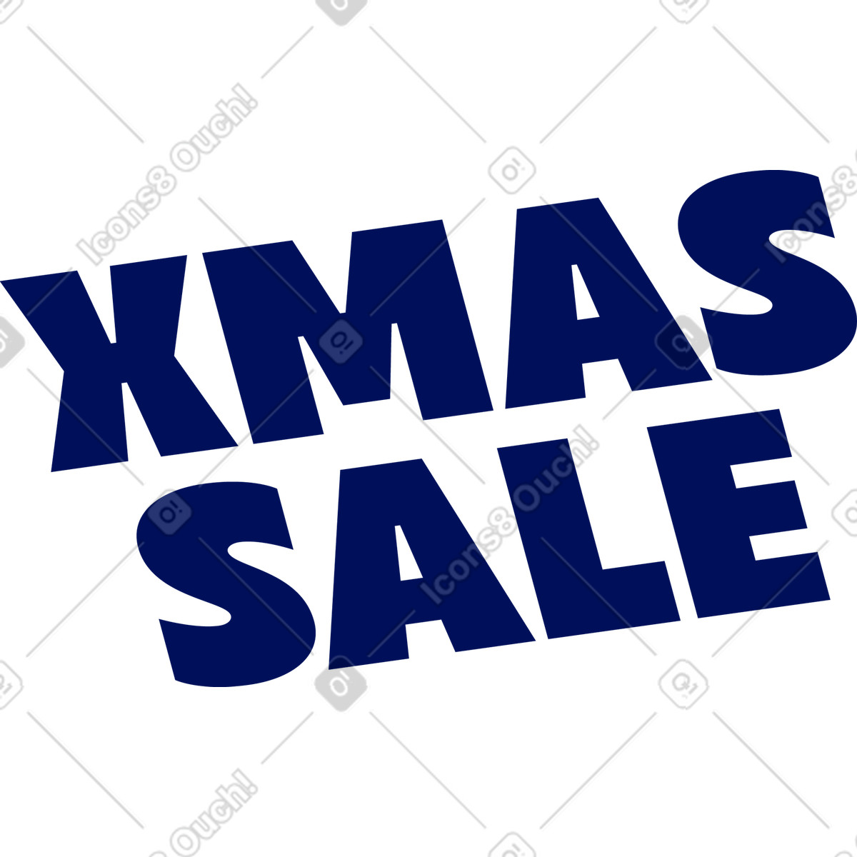 Lettering xmas sale text illustration in Burst style download in PNG, SVG
