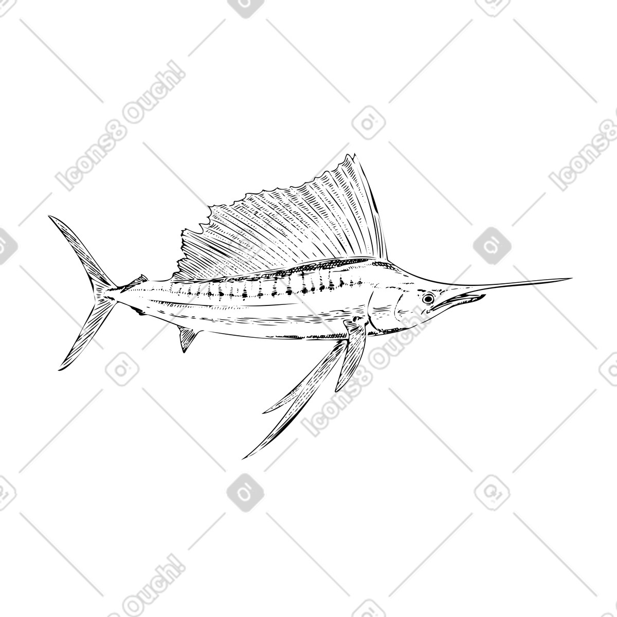 Illustration Voilier dans le style Experimental à télécharger aux formats PNG, SVG