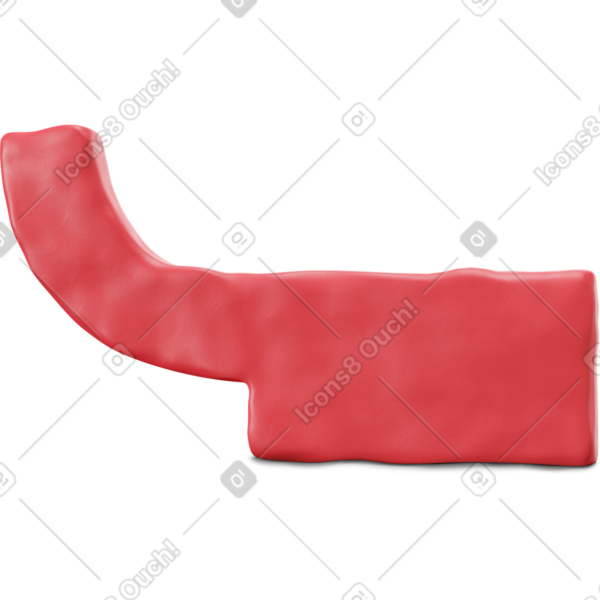 Ilustração de Torso em pano vermelho no estilo 3D Stripy para baixar PNG, SVG