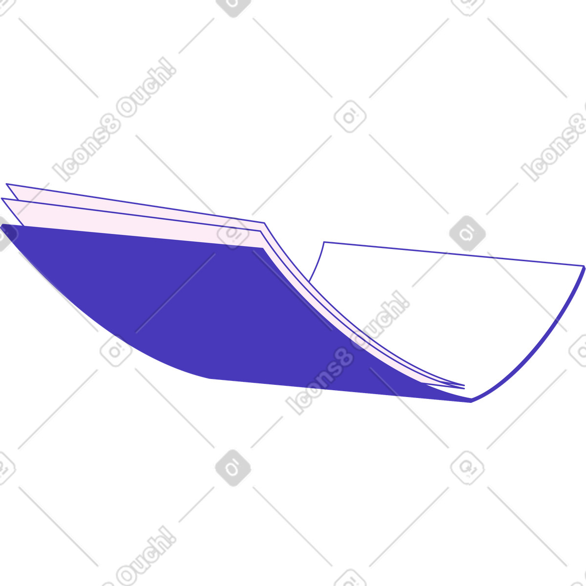 Ilustração de Pasta enorme com arquivos em no estilo Blueberry para baixar em PNG, SVG
