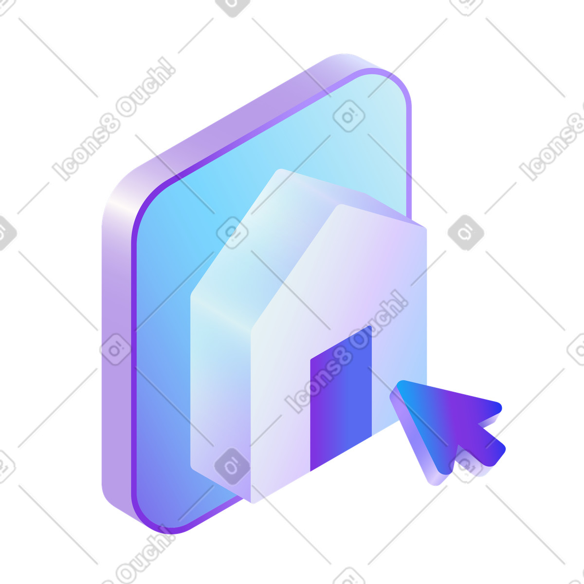 UI Component: Home Page Button illustration in PNG, SVG