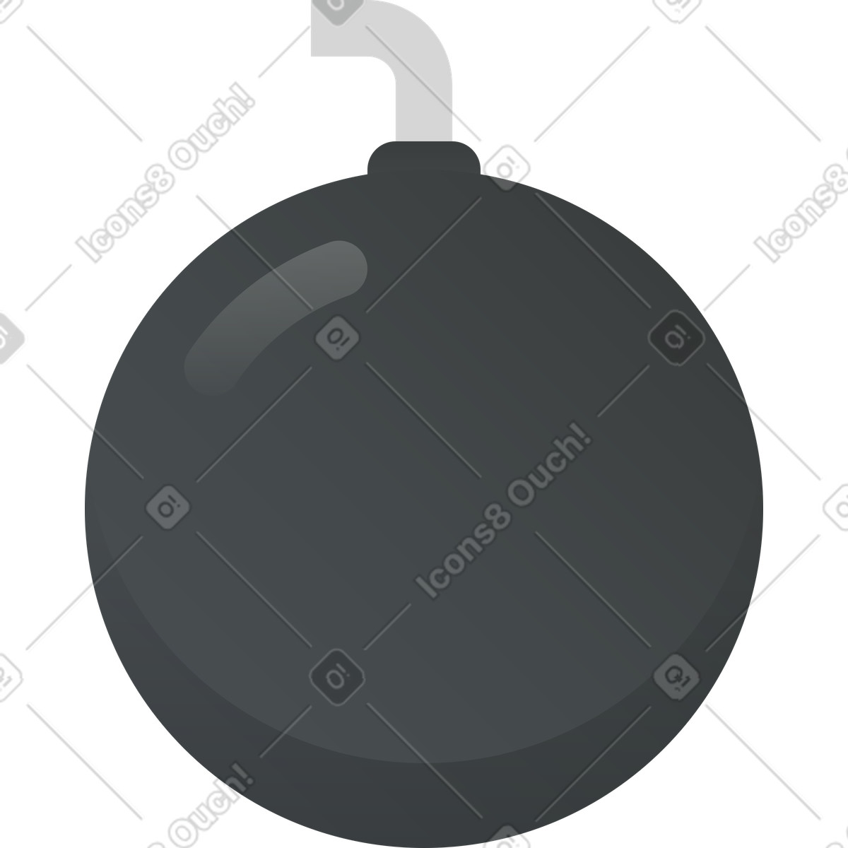 Bomba illustrazione in stile Hugo scarica in PNG, SVG