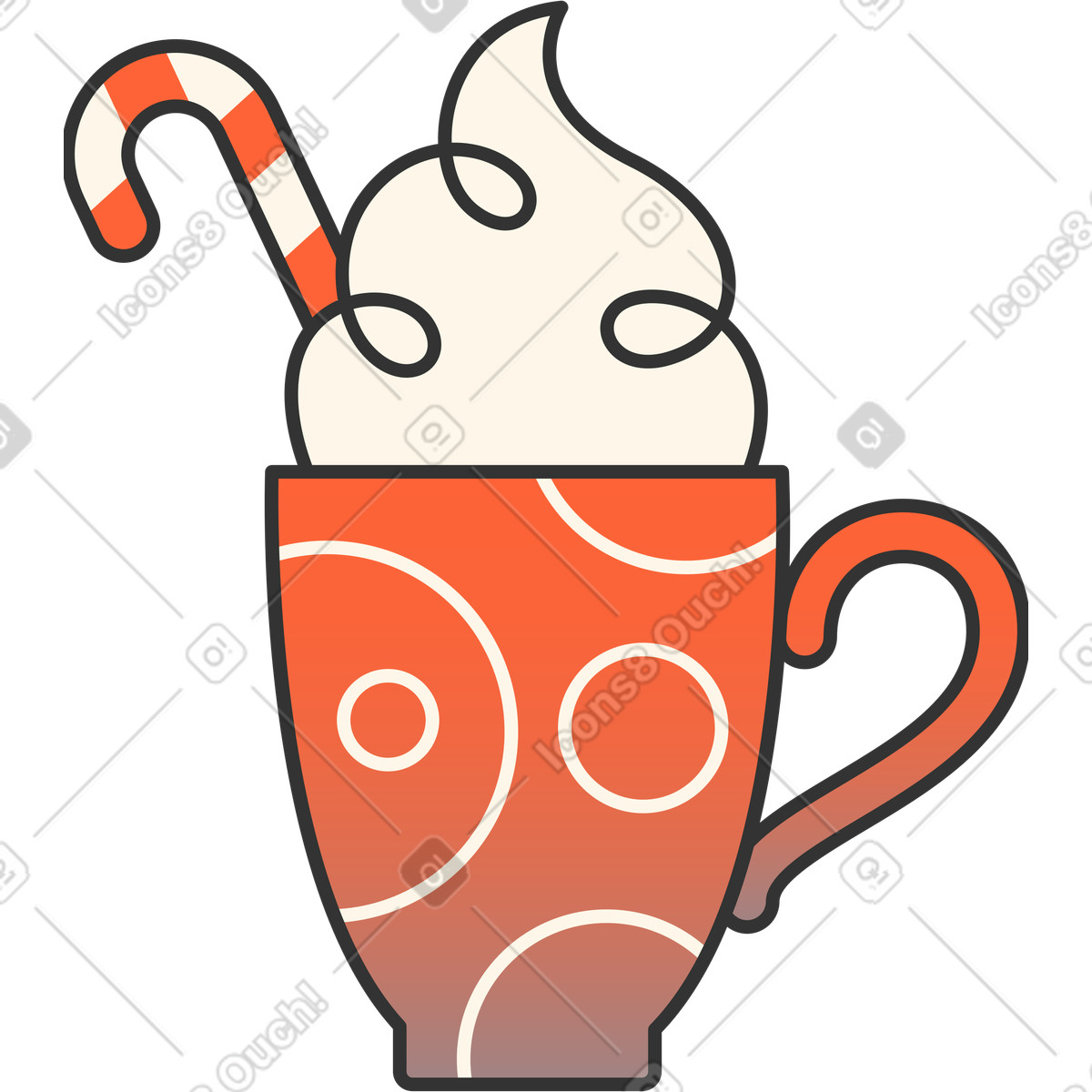 Illustration Cacao de noël dans le style Crayon à télécharger aux formats PNG, SVG