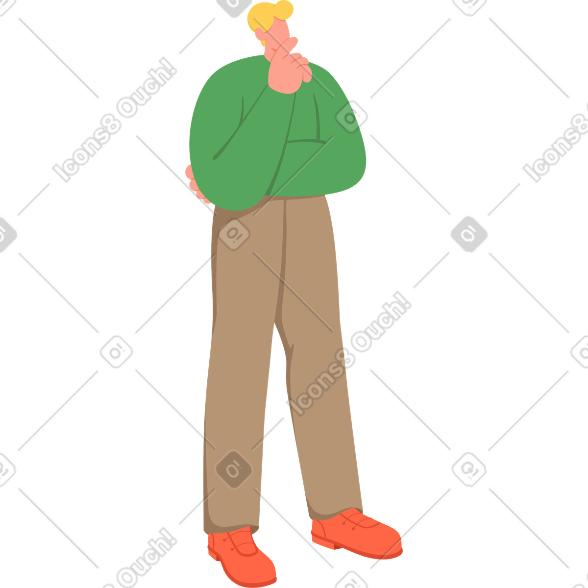 Ilustración Hombre en estilo Social a descargar en PNG y SVG