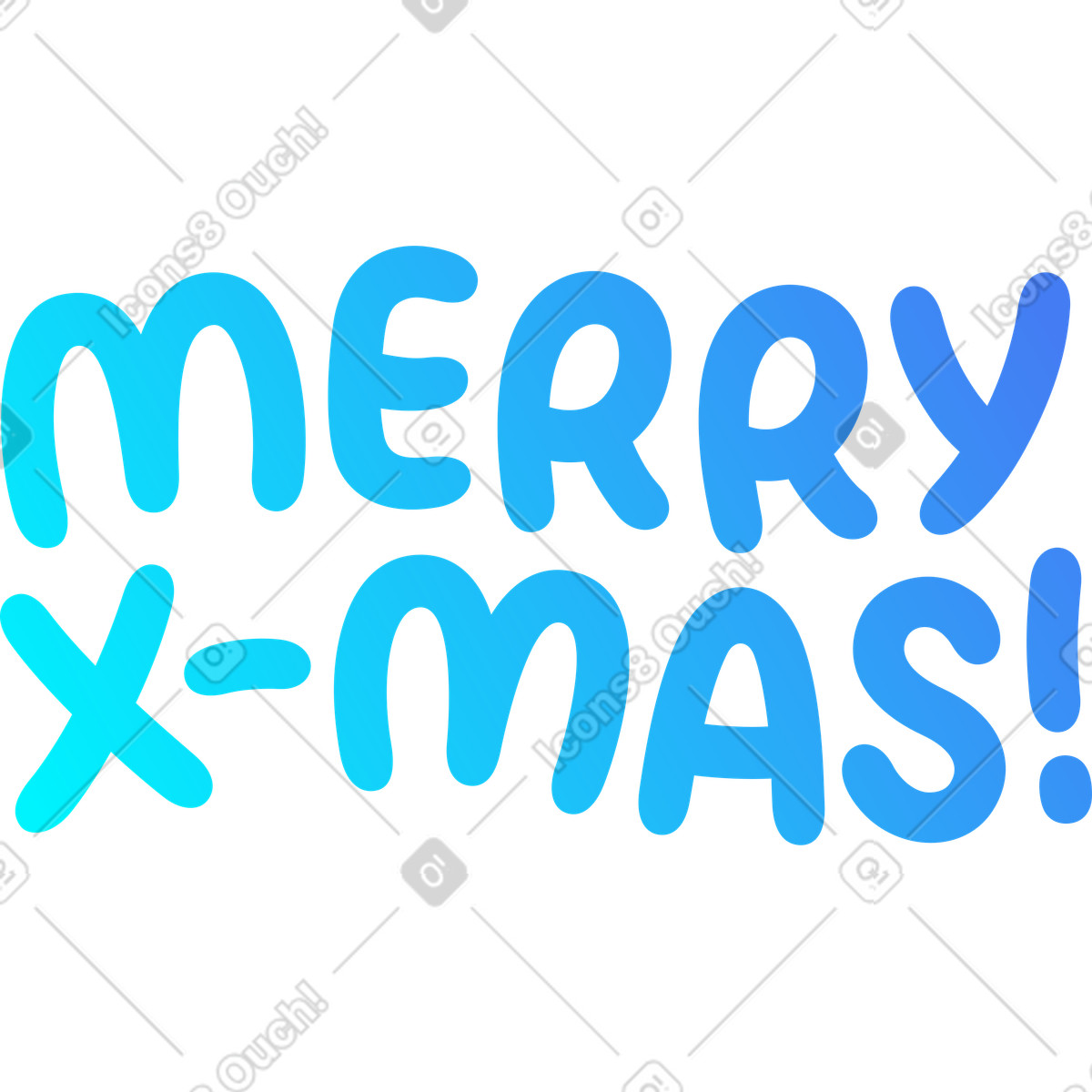 Rocky スタイルの メリー クリスマス レタリング のイラストをPNG、SVG形式でダウンロード