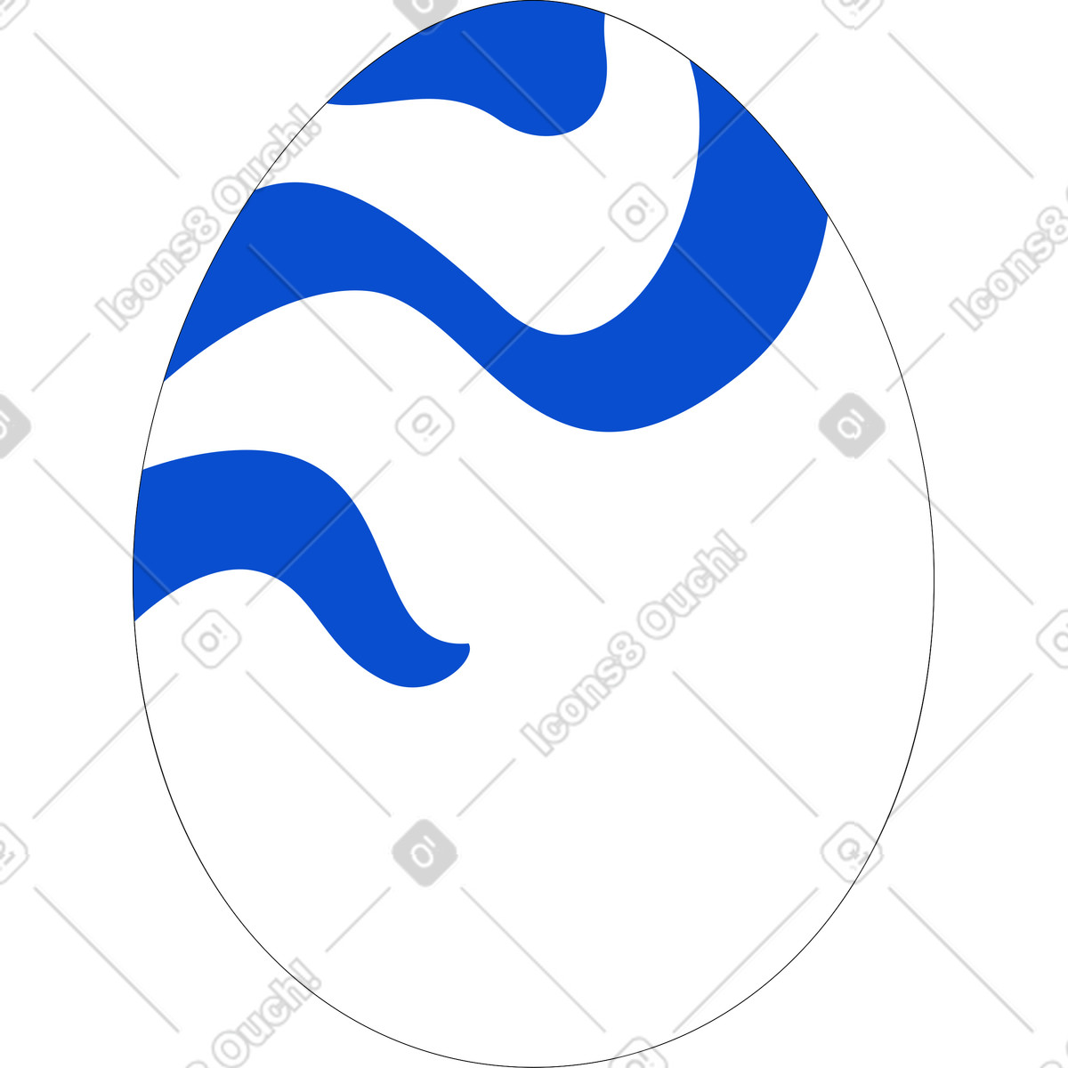 Uovo di pasqua illustrazione in stile Tiny scarica in PNG, SVG