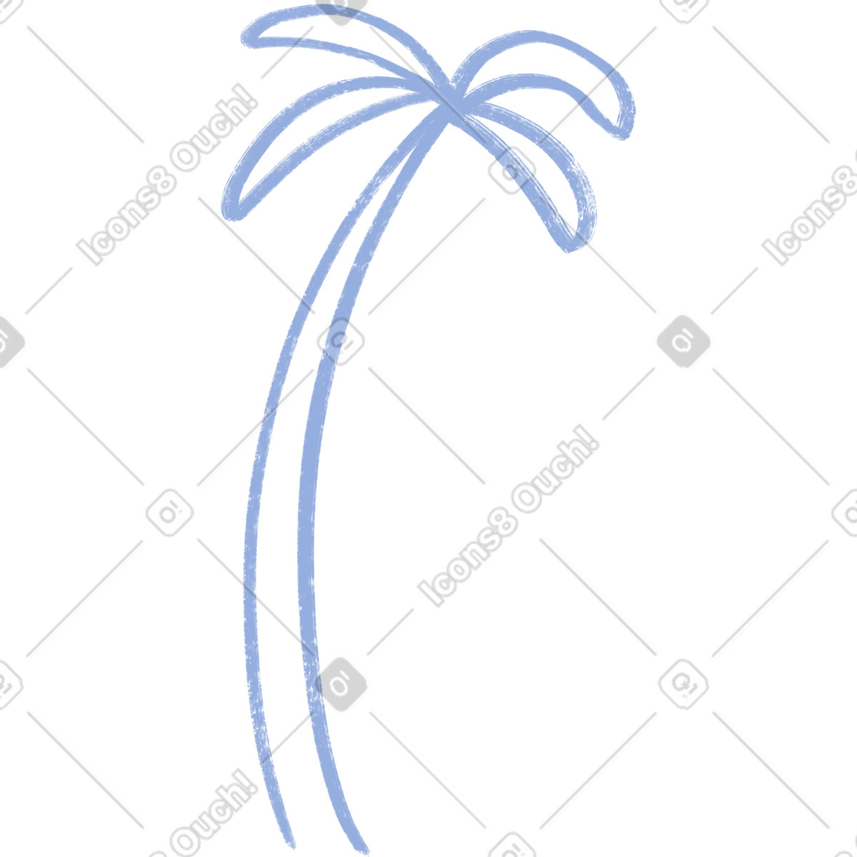 Ilustração de Palmeira azul em no estilo Company para baixar em PNG, SVG