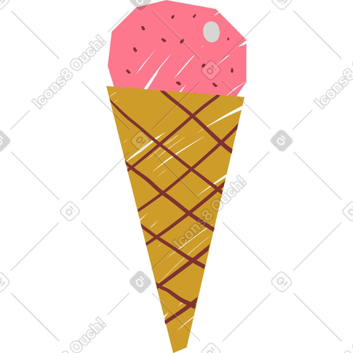 Ilustración Helado en estilo Sleepy a descargar en PNG y SVG