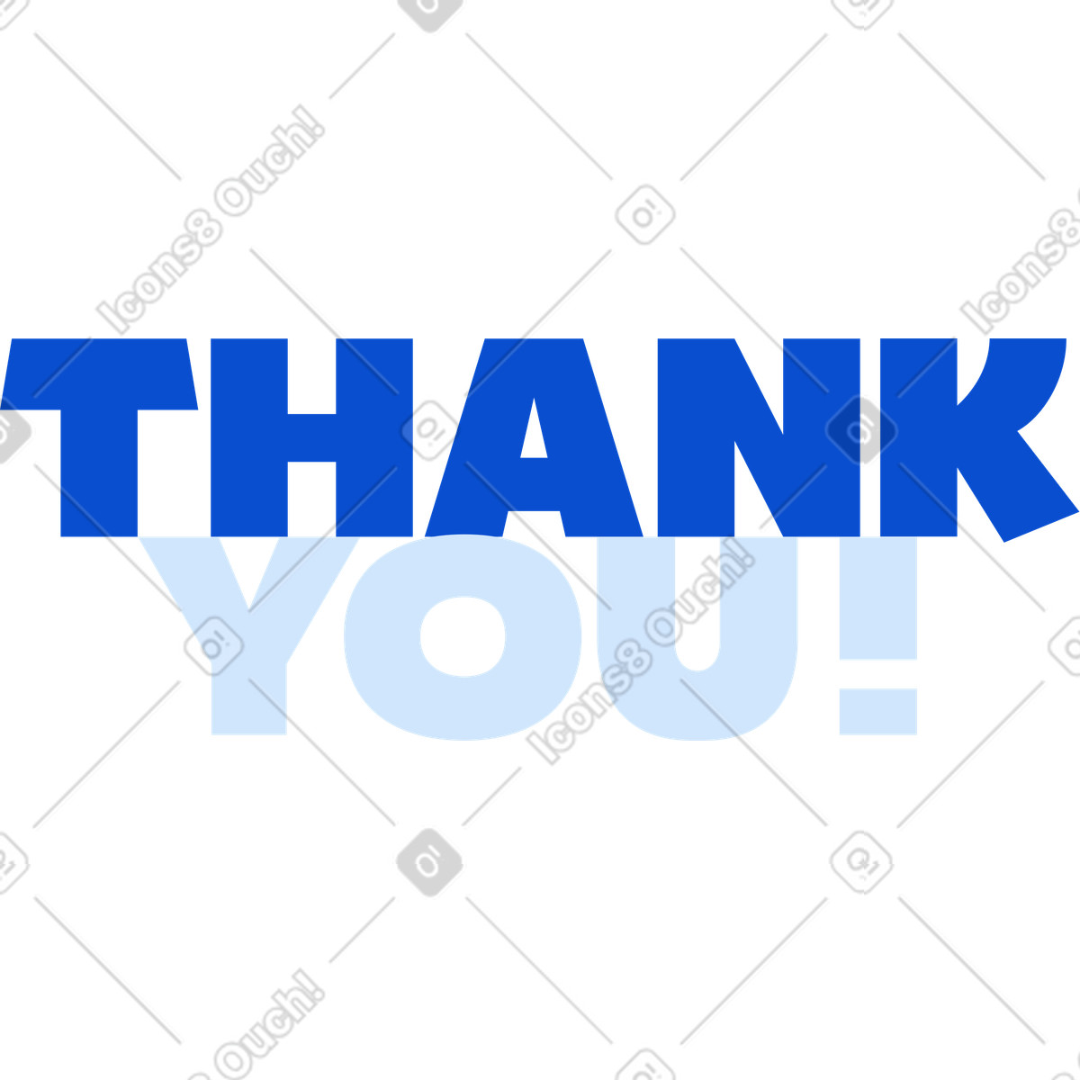 Lettering thank you! text illustration in Tiny style download in PNG, SVG