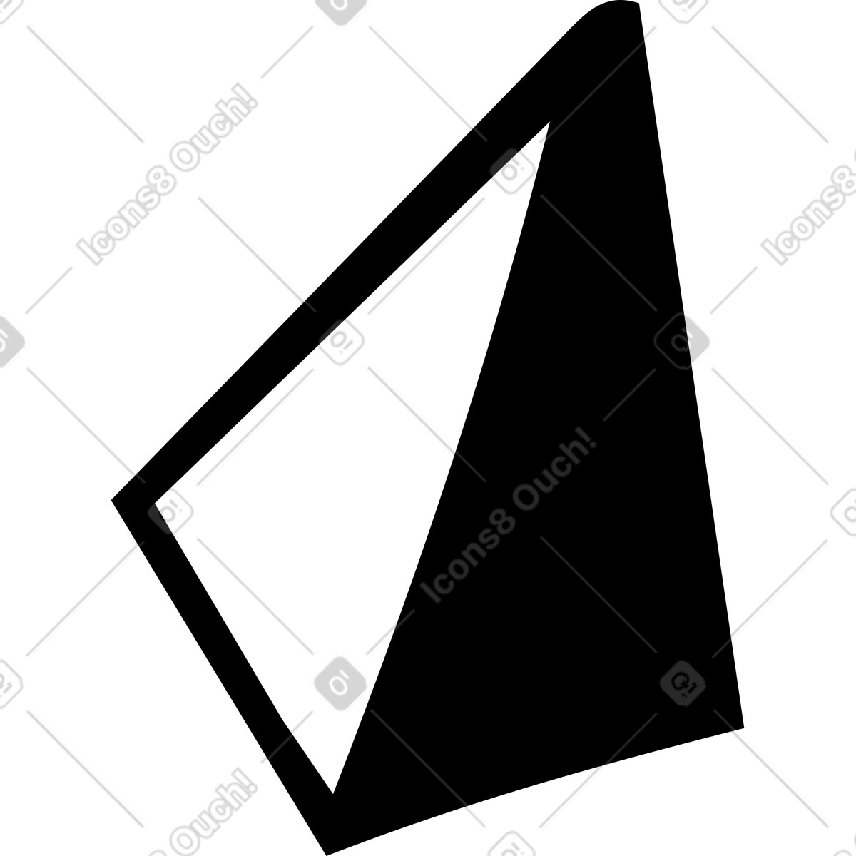 Ilustração de Figura triangular em no estilo Line para baixar em PNG, SVG