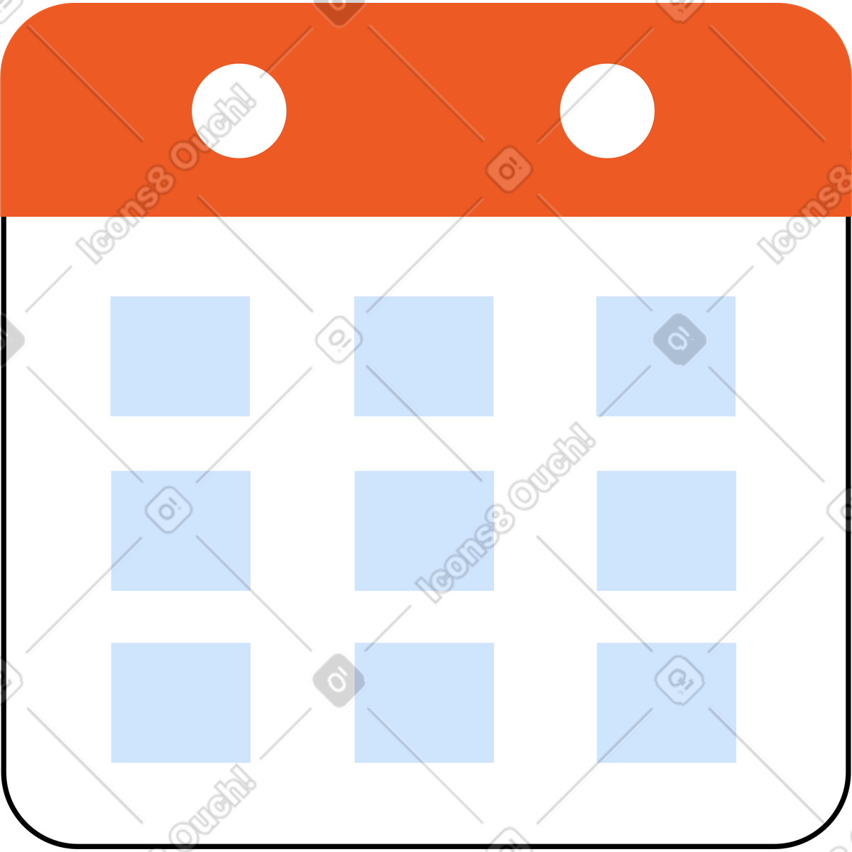 Illustration Calendrier dans le style Tiny à télécharger aux formats PNG, SVG