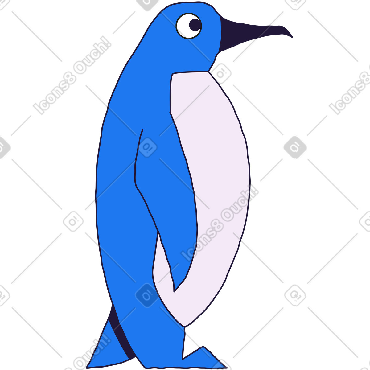下载 Conifer 风格的 企鹅 插画，支持 PNG、SVG 格式