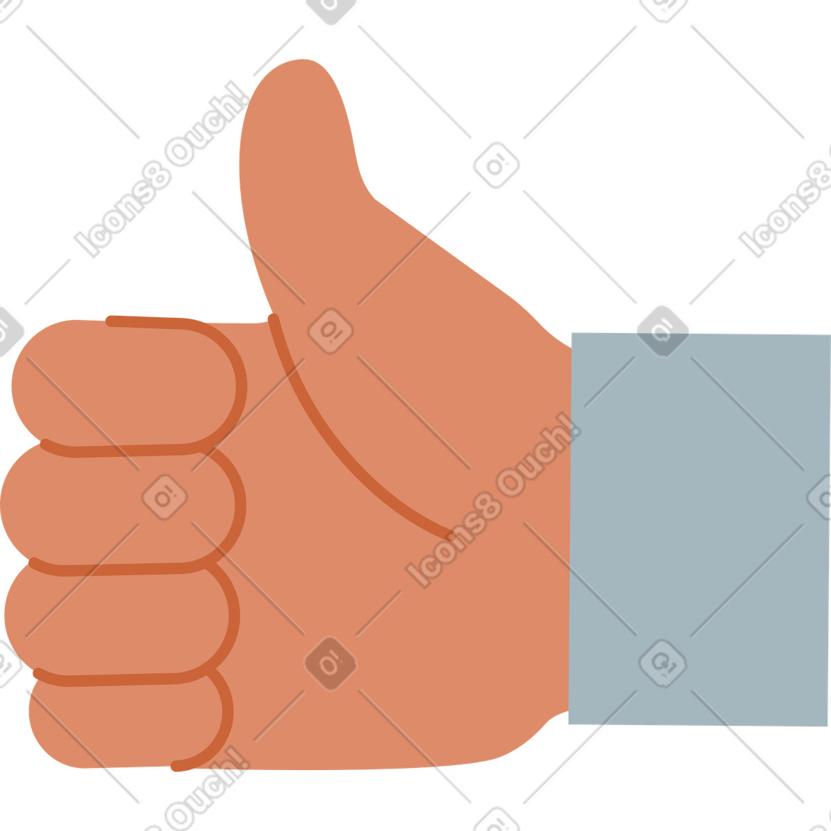 Daumen hoch-Illustration im Catchy-Stil als Download in PNG, SVG