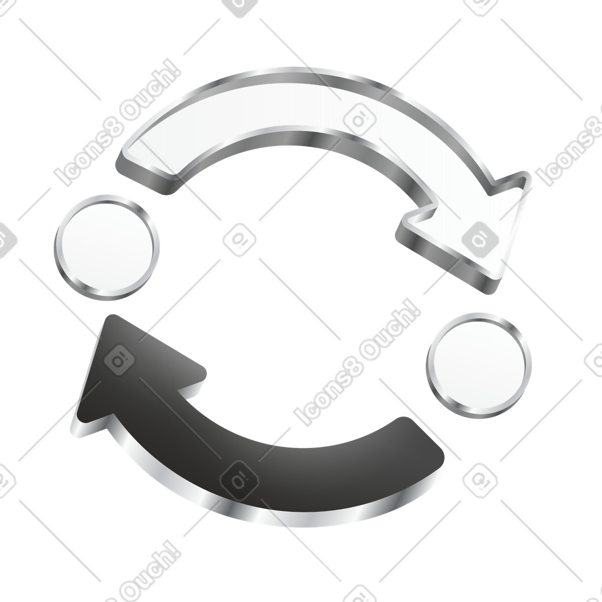 Circular exchange arrows, Transaction and money transfer illustration in Token style download in PNG, SVG