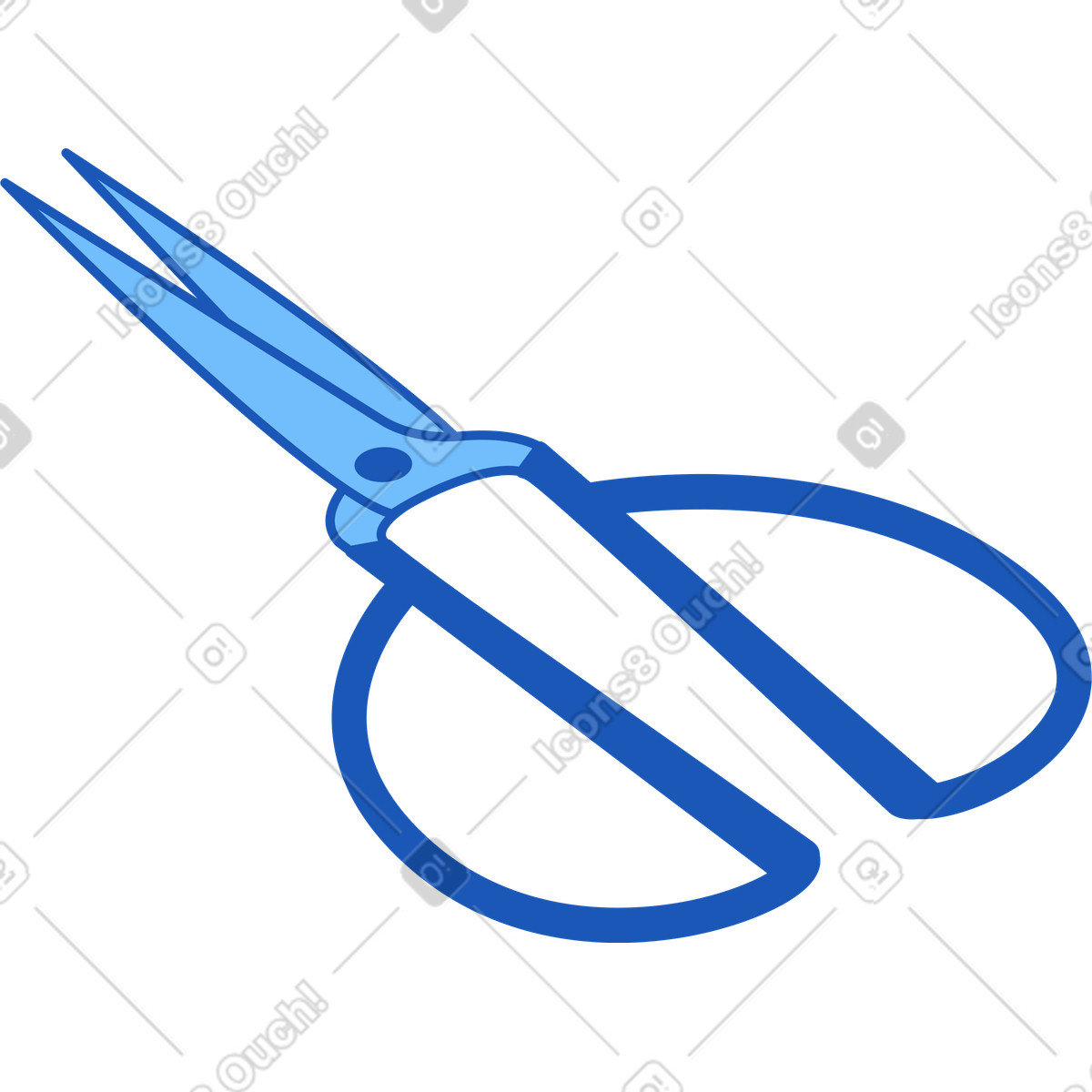 Ilustración Tijeras en estilo Storyline a descargar en PNG y SVG