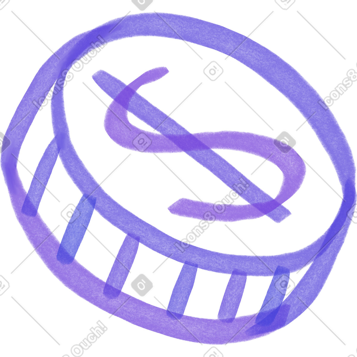下载 Marker 风格的 Coin 插画，支持 PNG、SVG 格式