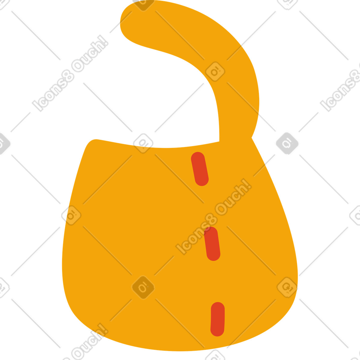 Иллюстрация Желтый открытый рюкзак в PNG и SVG