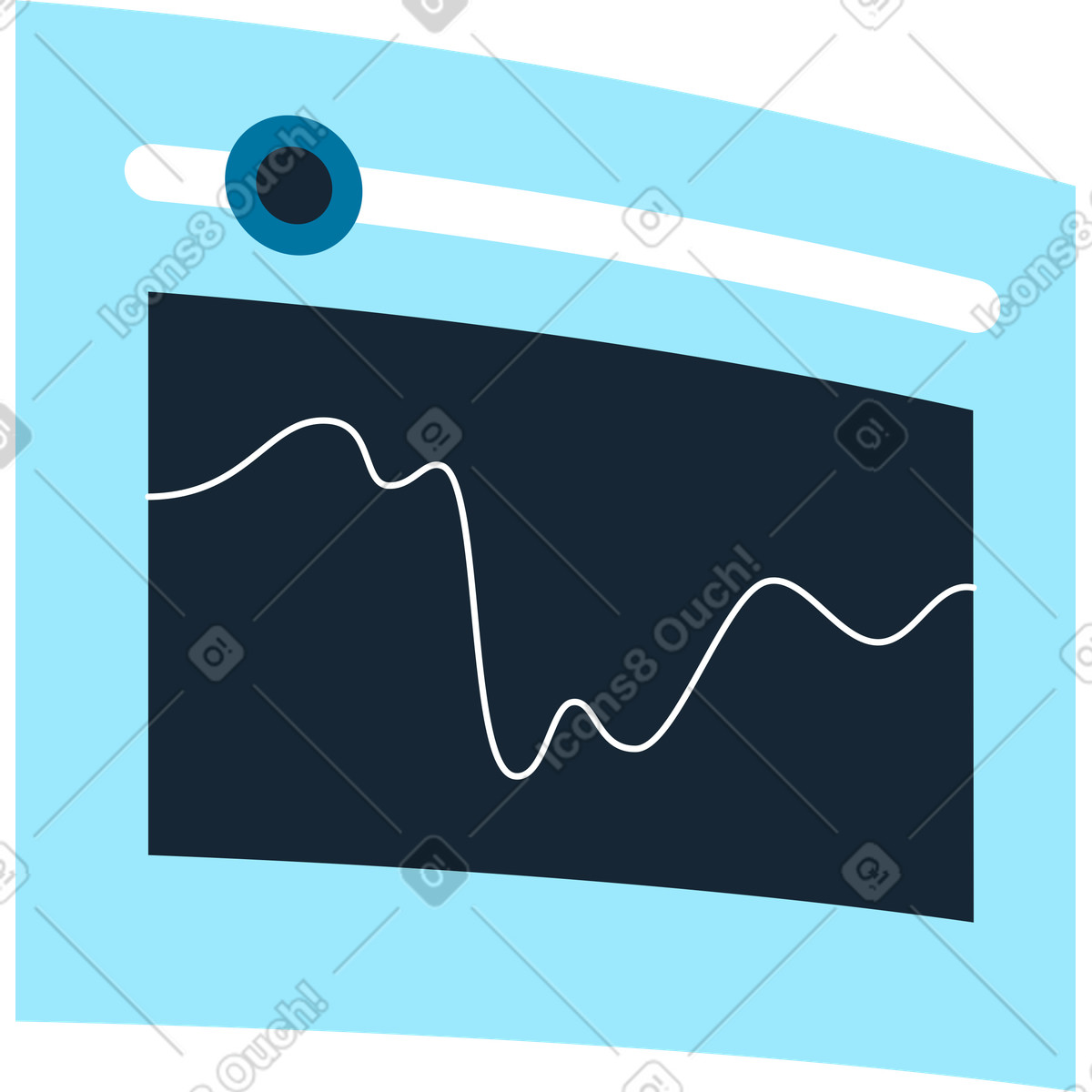Ilustração de Gráfico distorcido com barra deslizante em no estilo Indigo para baixar em PNG, SVG