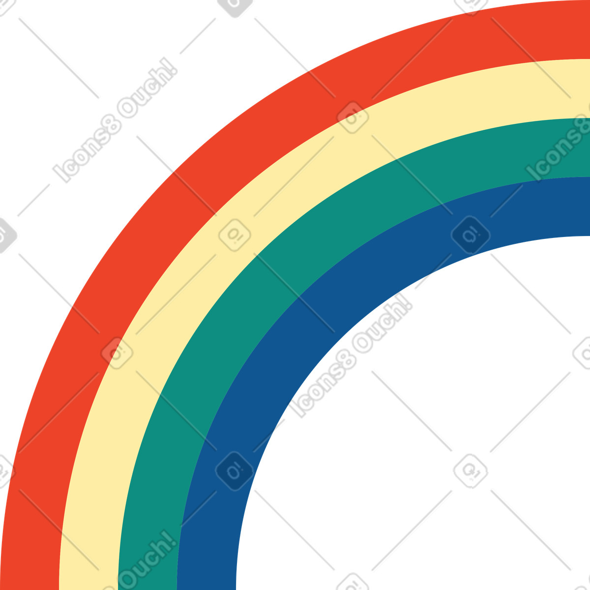 Illustration Arc en ciel dans le style Polar à télécharger aux formats PNG, SVG