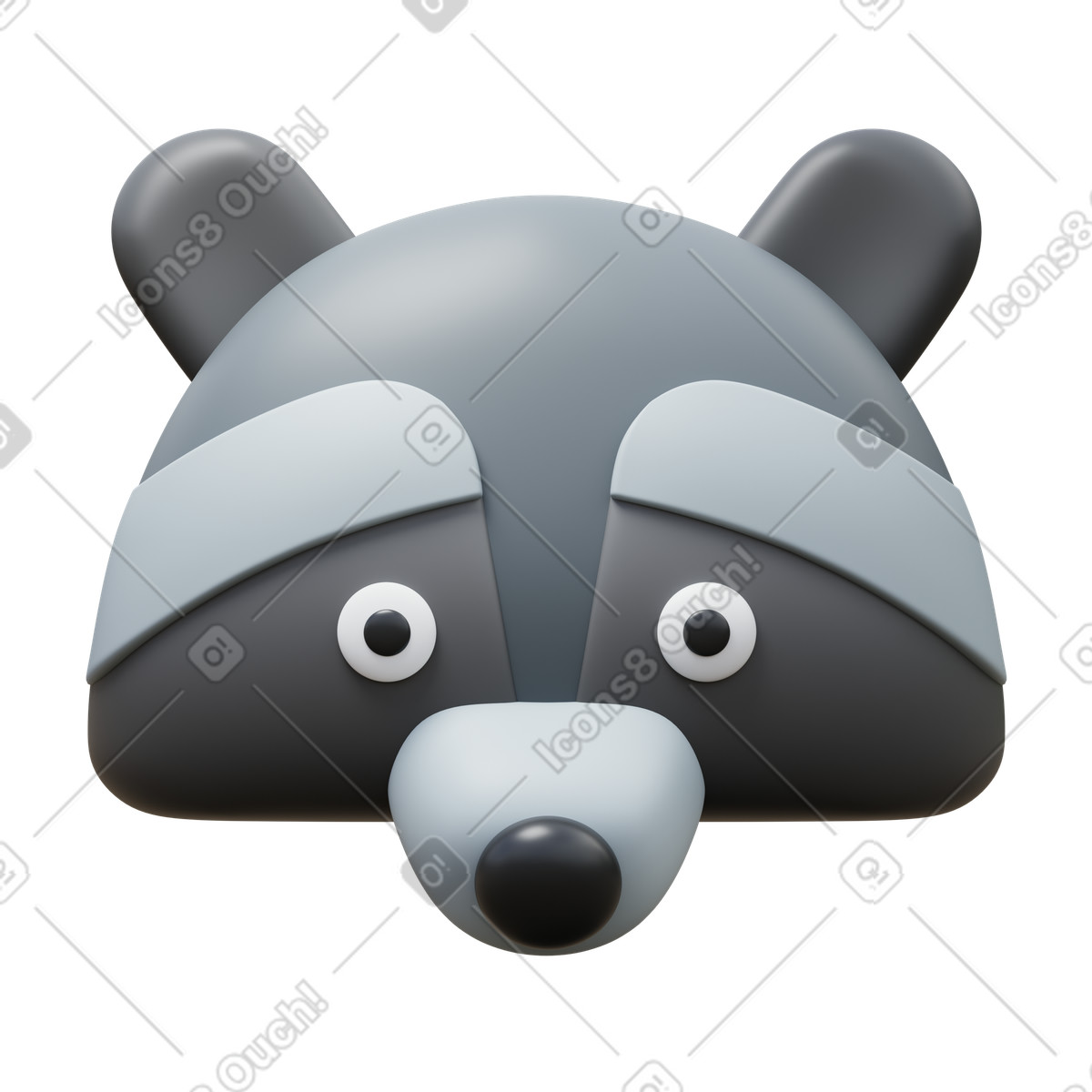 Procione illustrazione in stile 3D Fluency scarica in PNG, SVG