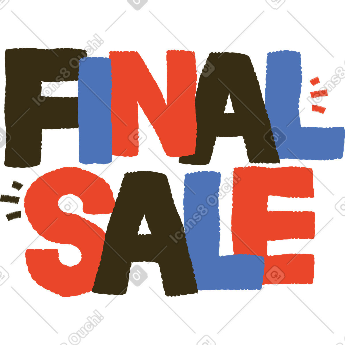 Illustration Vente finale dans le style Bermuda à télécharger aux formats PNG, SVG