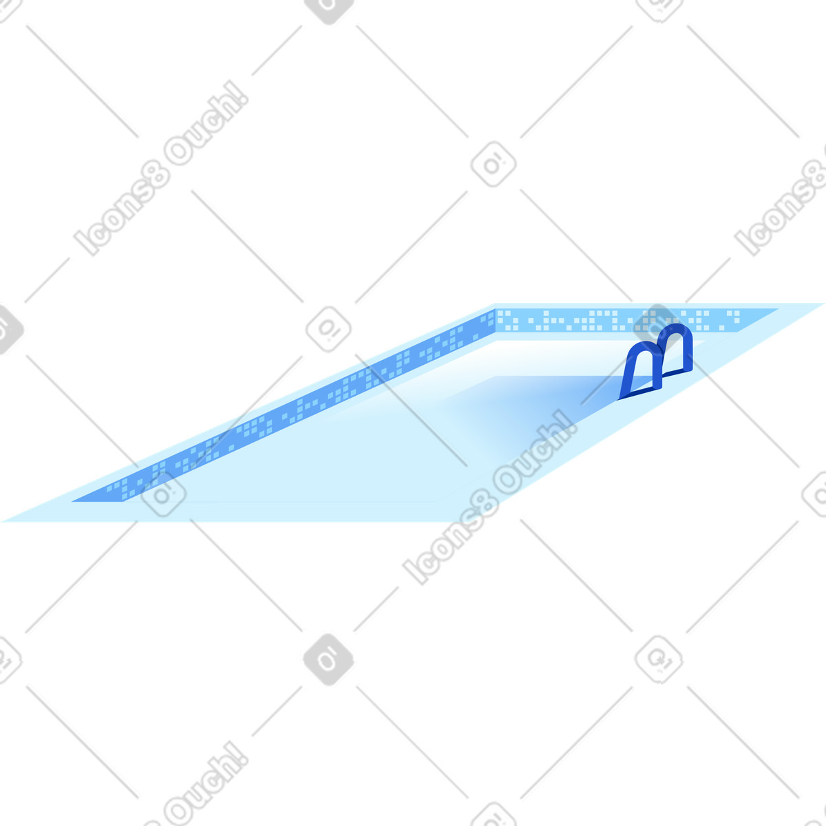 Swimming pool illustration in Glossy style download in PNG, SVG