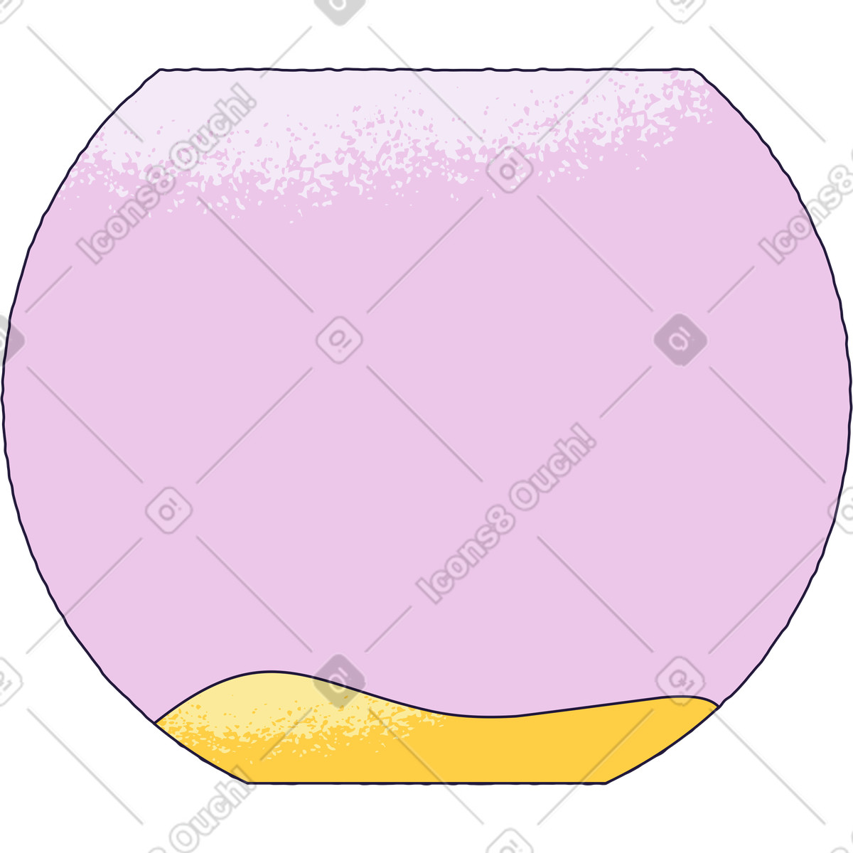 Fischglas-Illustration im Conifer-Stil als Download in PNG, SVG