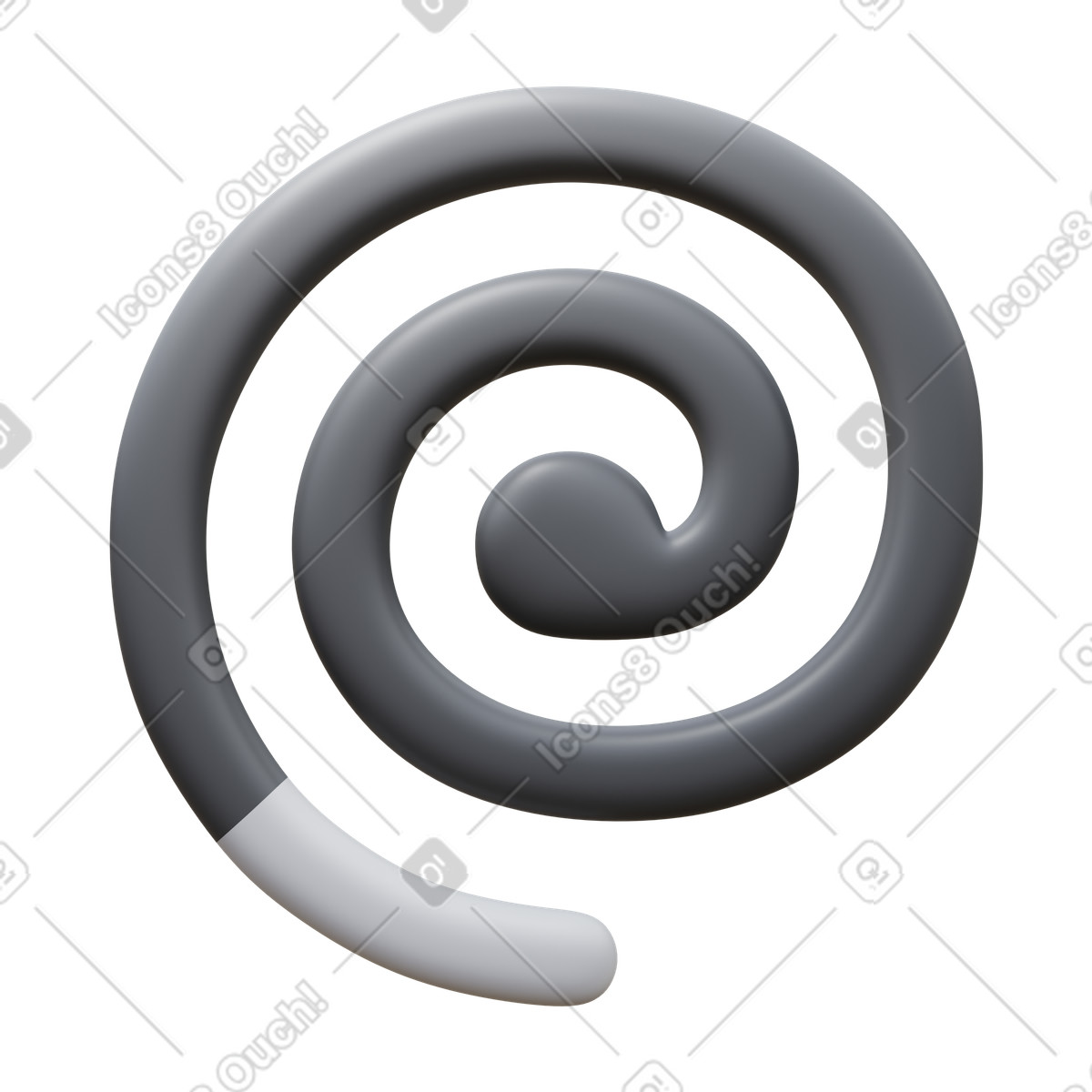 Mosquito coil illustration in 3D Fluency style download in PNG, SVG