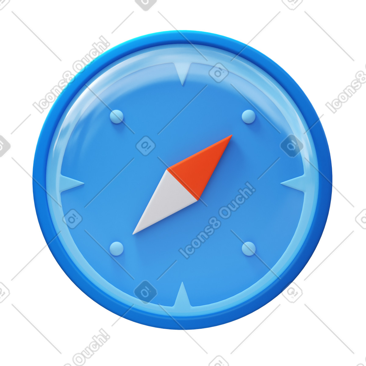 Bussola illustrazione in stile 3D Fluency scarica in PNG, SVG