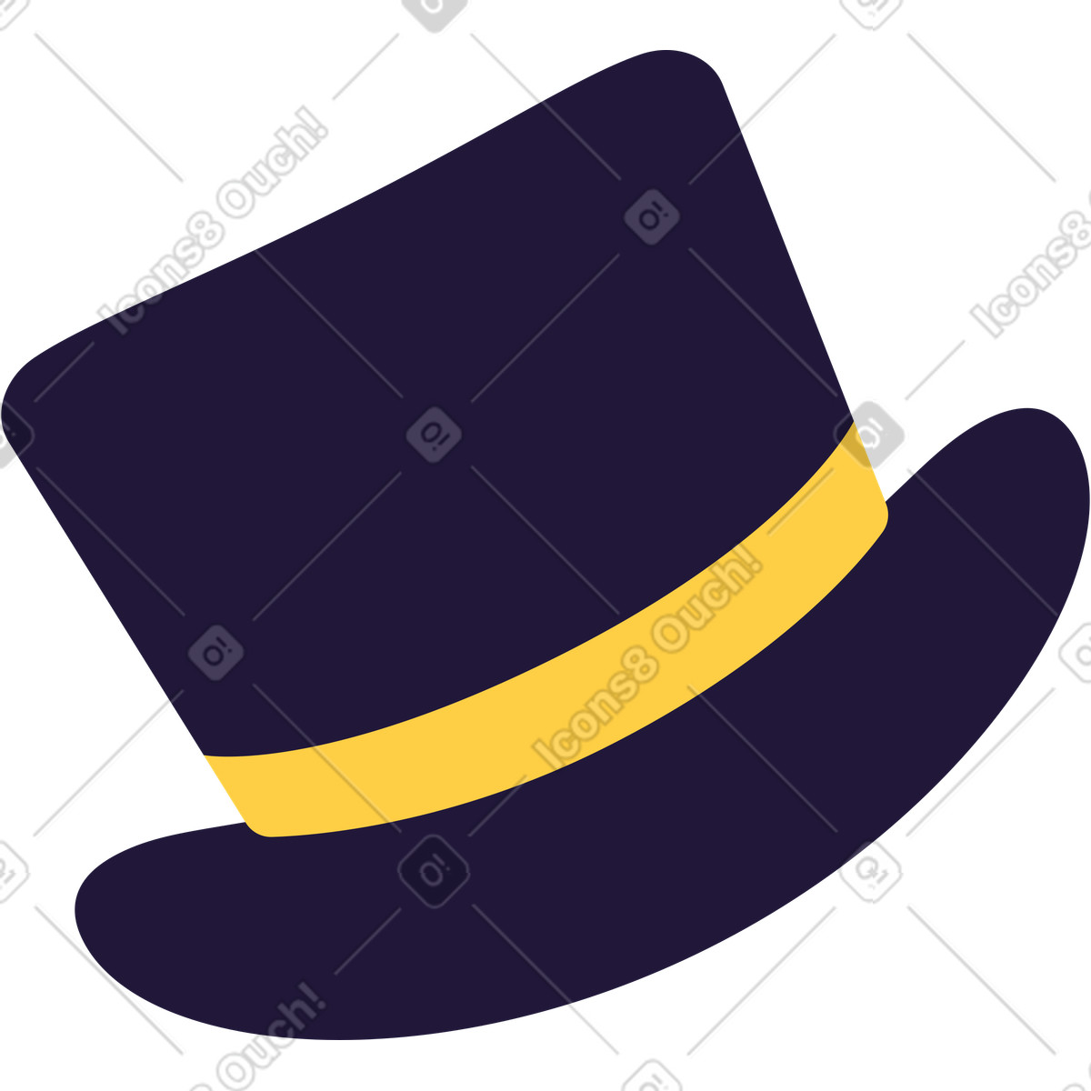 Ilustración Magician hat en estilo Conifer a descargar en PNG y SVG
