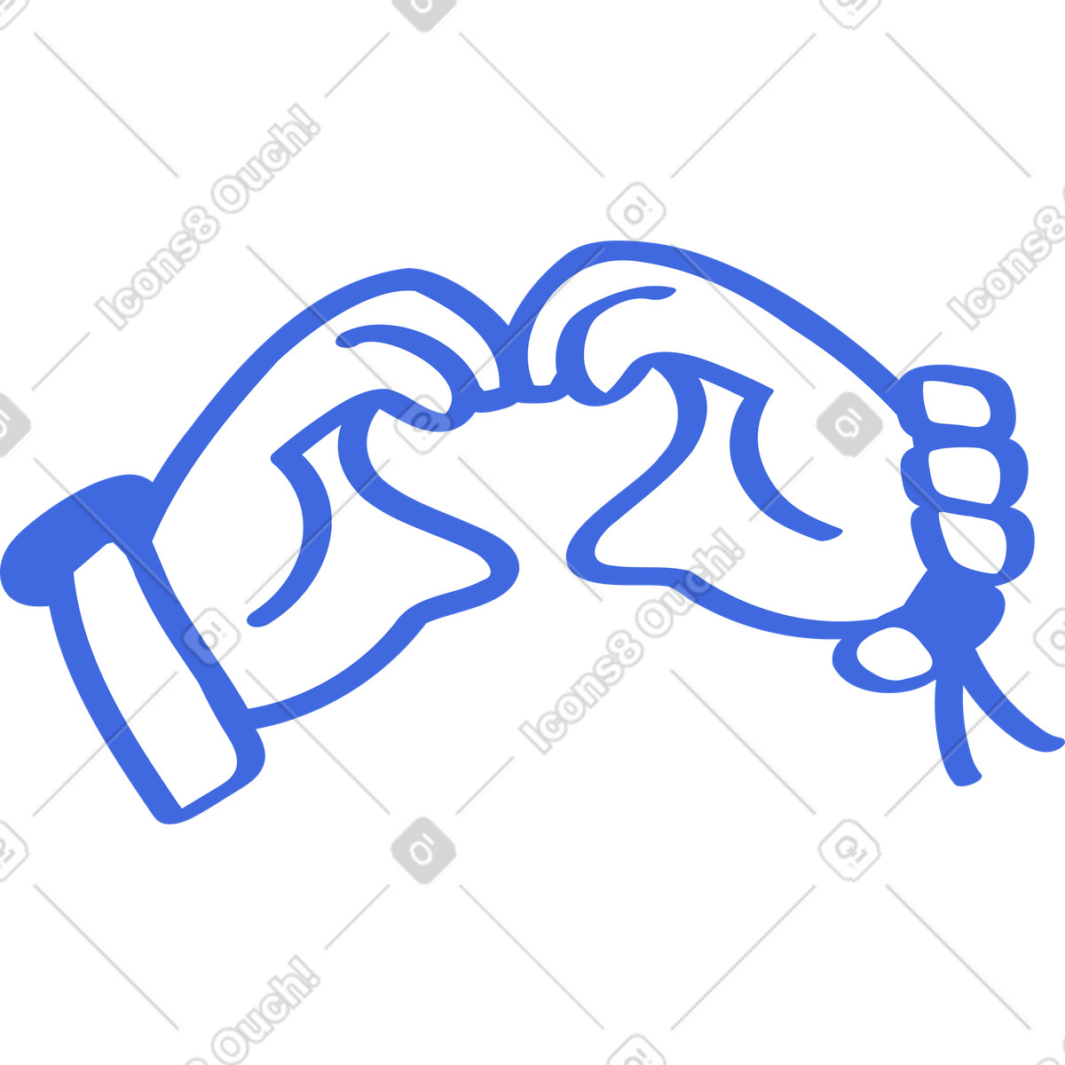 下载 Ballpoint Pen 风格的 Hands heart gesture symbolizing love support and emotional connection together 插画，支持 PNG、SVG 格式