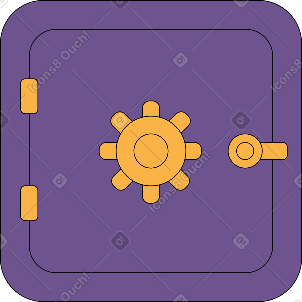 下载 Bloom 风格的 封闭式保险箱 插画，支持 PNG、SVG 格式
