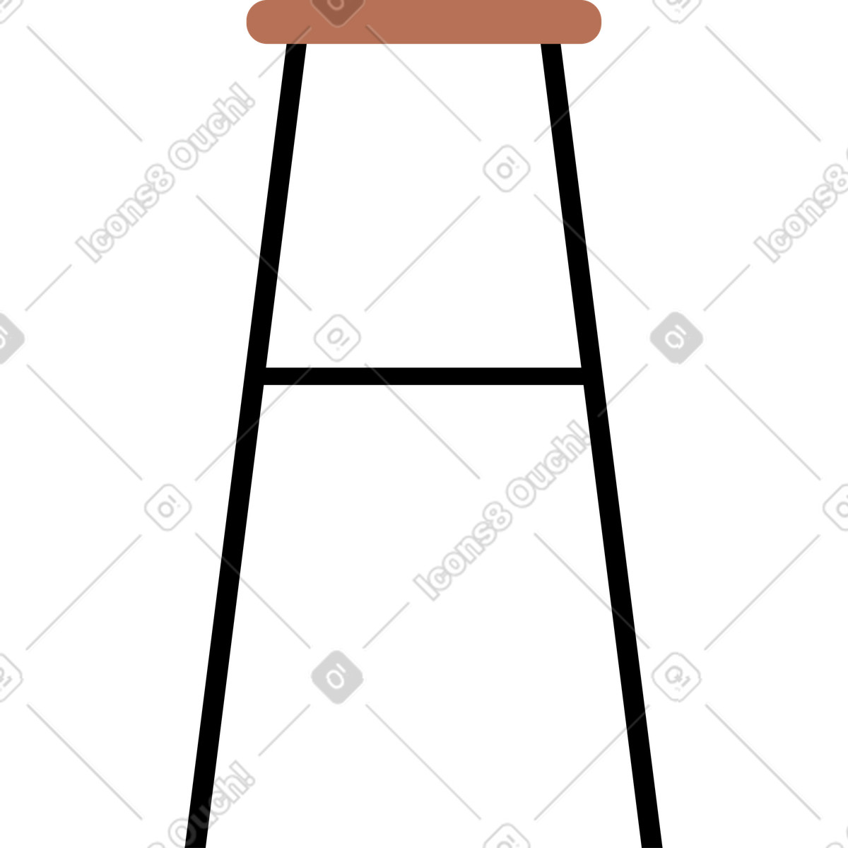 Ilustración Silla de bar en estilo Lagom a descargar en PNG y SVG