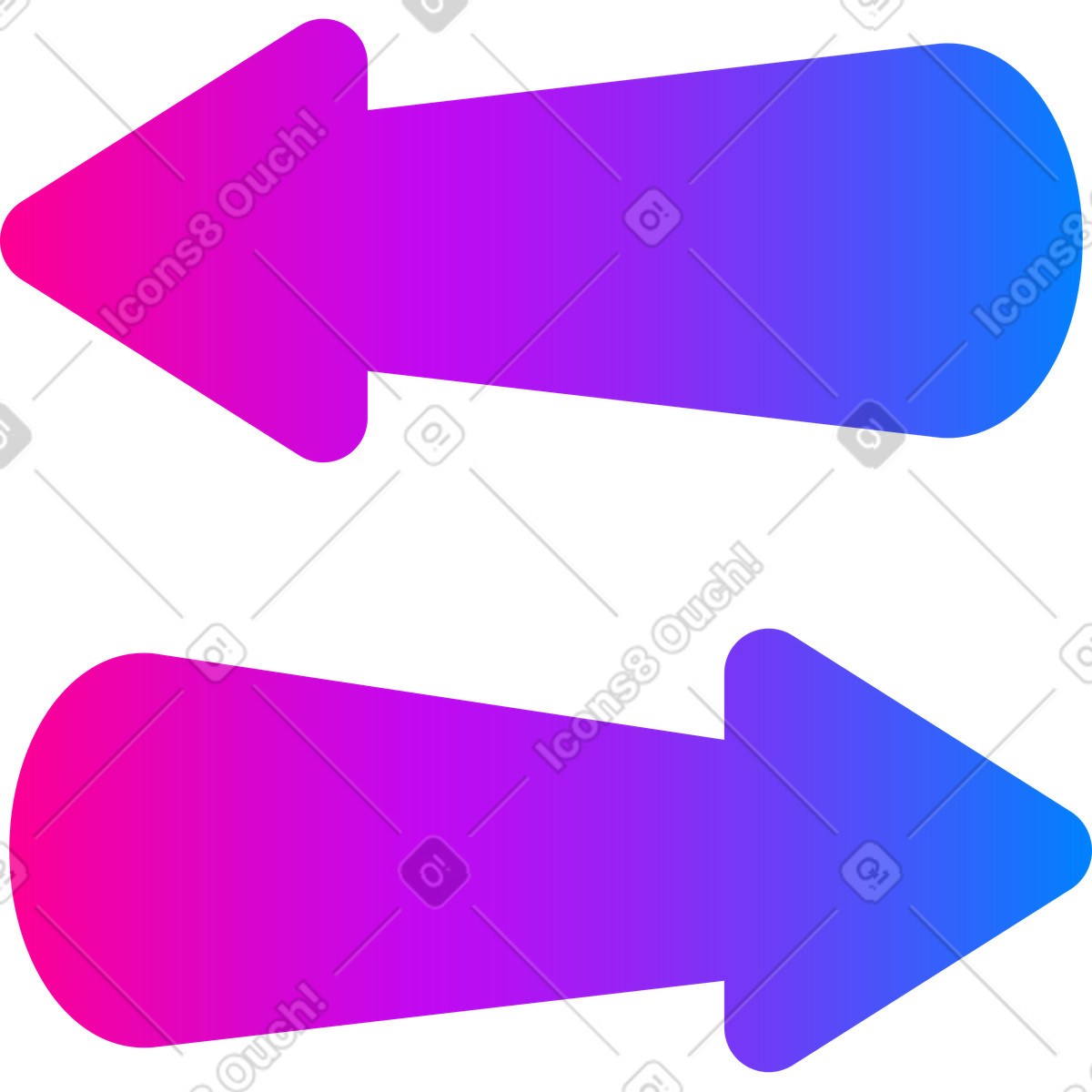 Frecce con gradiente illustrazione in stile Vibrant scarica in PNG, SVG