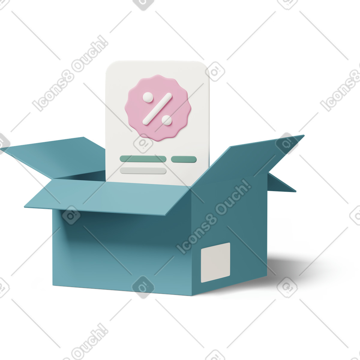 E commerce sale illustration in 3D Casual life style download in PNG, SVG