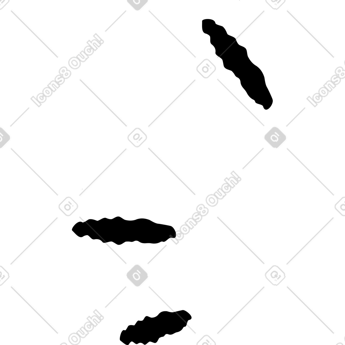 Black Chalk 스타일의 Liquid drip silhouette blobs for layout decoration 일러스트레이션 PNG, SVG 다운로드